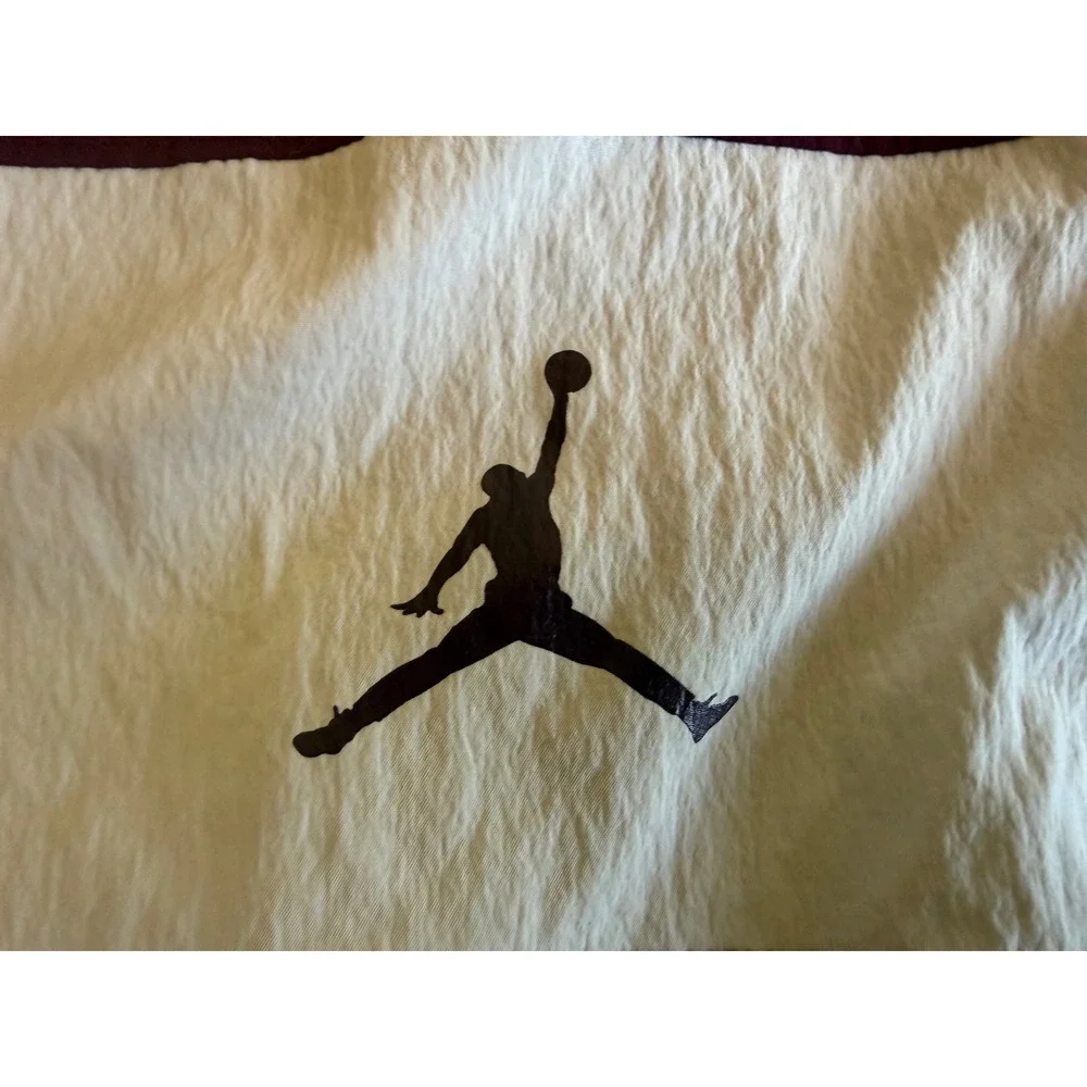 Air Jordan Mens Windbreaker Jacket 2XL Maroon 1/4 Zip Sports Athleisure Training
